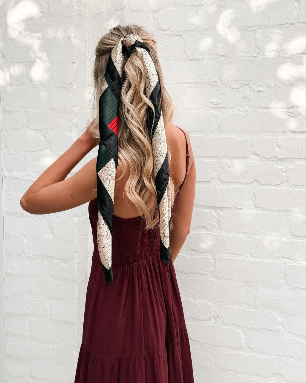 Varena Head Scarf - Cream Multi