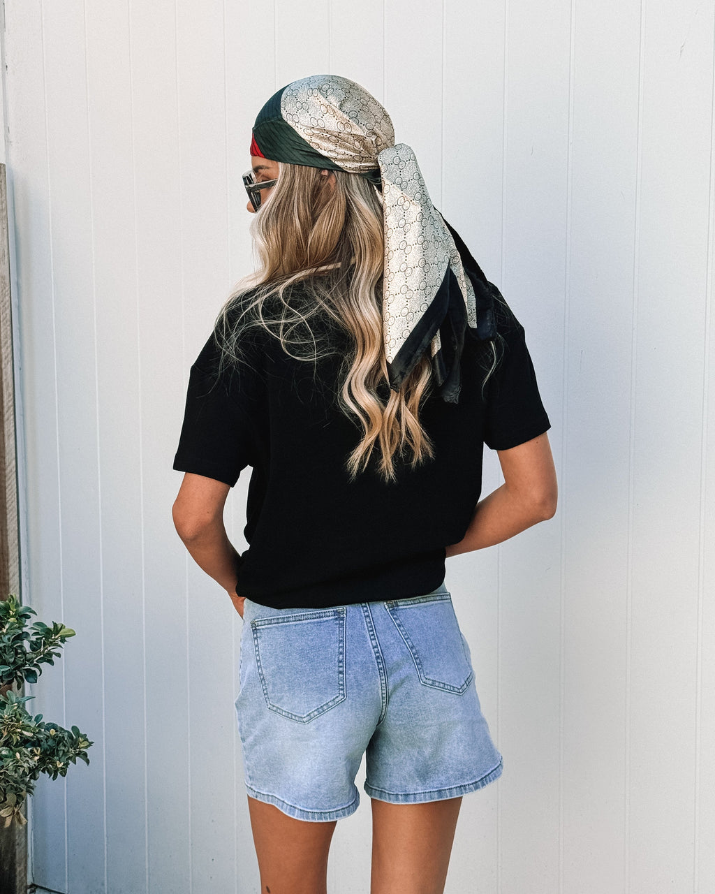 Varena Head Scarf - Cream Multi